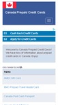 Mobile Screenshot of canadaprepaidcreditcard.com